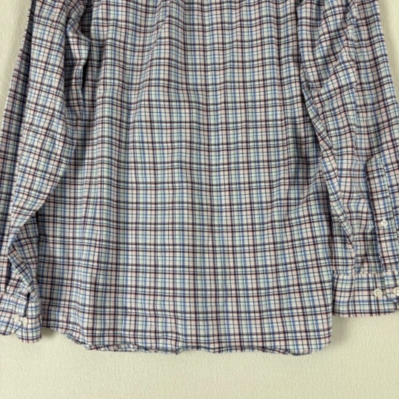 Le Tigre men’s Long Sleeve Button Down White with Red/Blue Stripes Size L - Picture 7 of 10